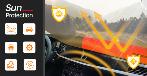 Apex Custom Fit Dashboard Mat Cover For Sedan, Hatchback, , MPV, Truck, SUV etc.